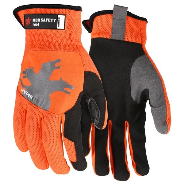 Mcr Safety Mechanics Gloves, X-Large, Synthetic, Black, PR 954XL - main